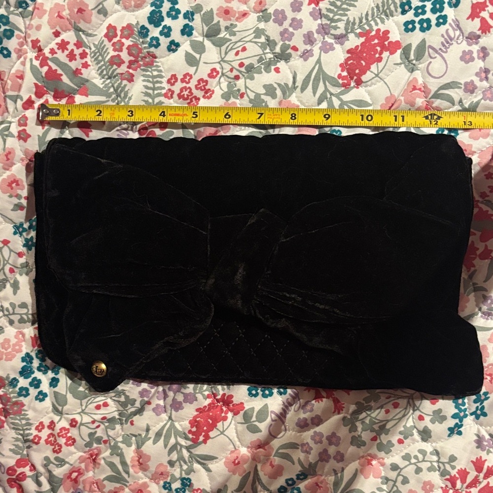 Juicy Couture Black Velvet Clutch
